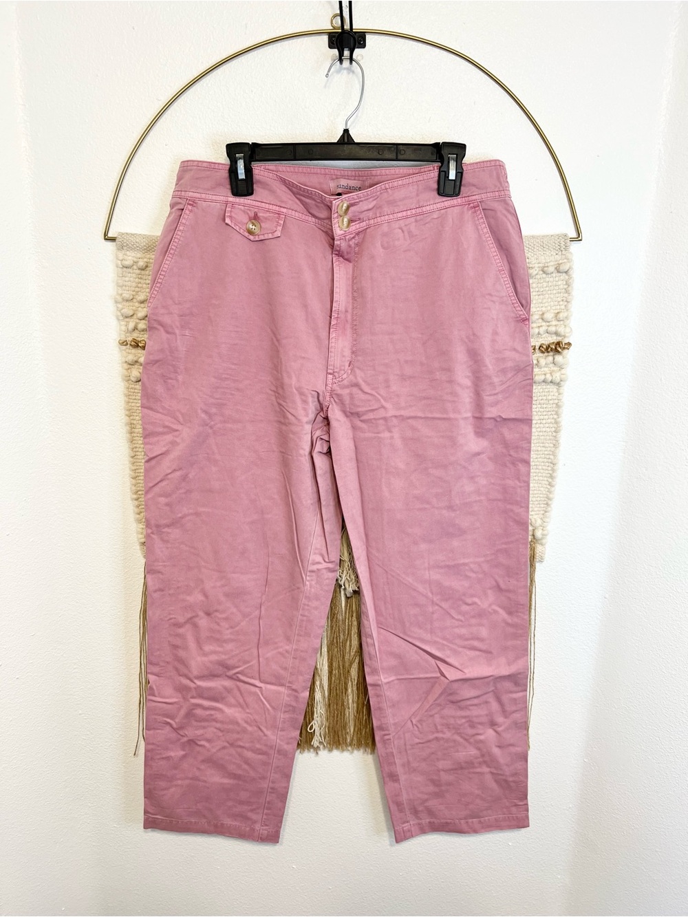 Sundance Washed Pink Chinos Womens 14 100% Cotton